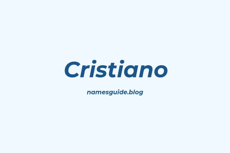 49+ Perfect Middle Names for Cristiano