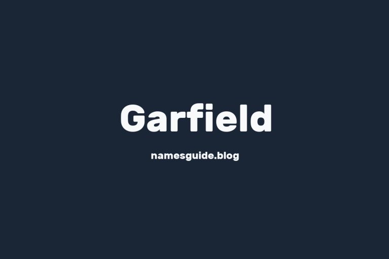 37+ Perfect Middle Names for Garfield