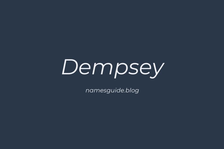 47+ Middle Names for Dempsey: The Perfect Complement