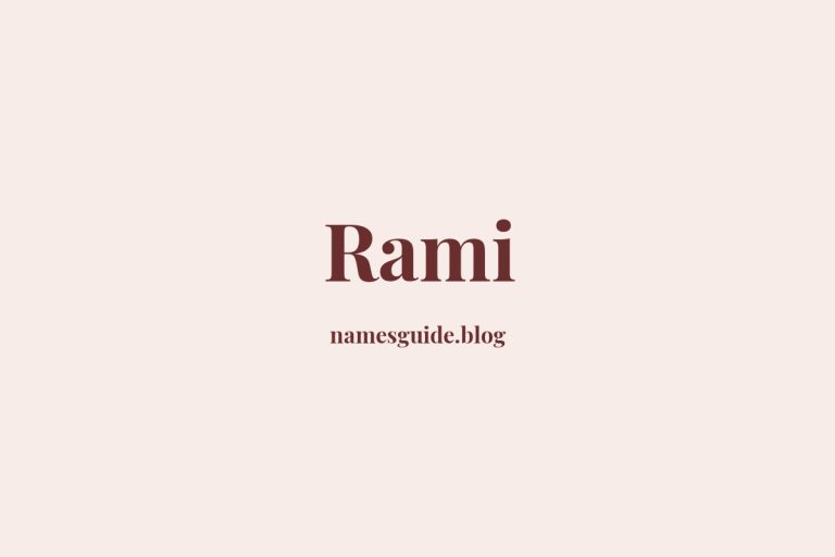 85+ Middle Names for Rami: The Ultimate Guide