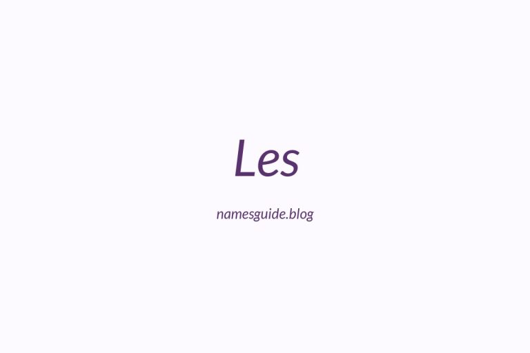 38+ Perfect Middle Names for Les