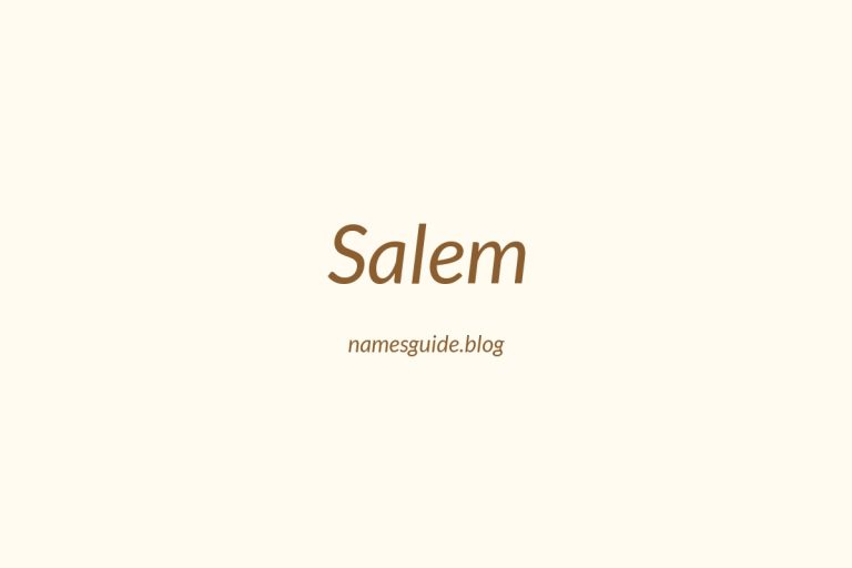 68+ Perfect Middle Names for Salem: A Comprehensive List