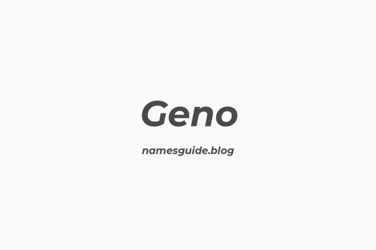 60+ Classic Middle Names for Geno