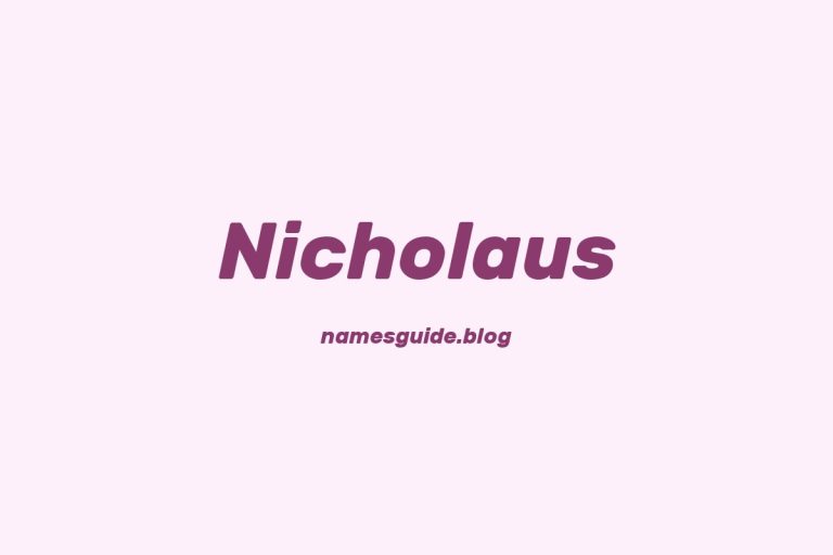 47+ Unique Middle Names for Nicholaus