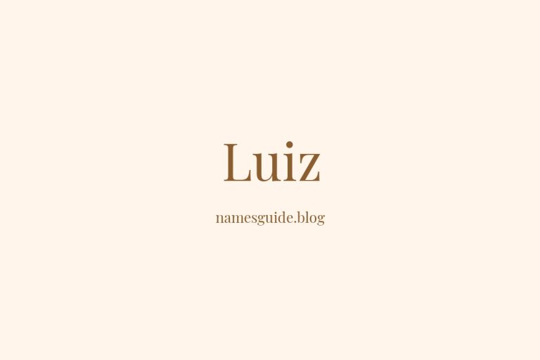 57+ Unique Middle Names for Luiz