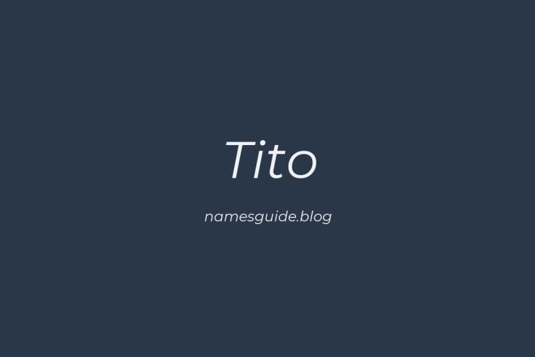 42+ Unique Middle Names for Tito