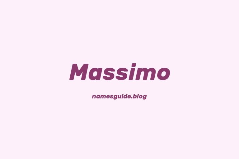 59+ Unique Middle Names for Massimo