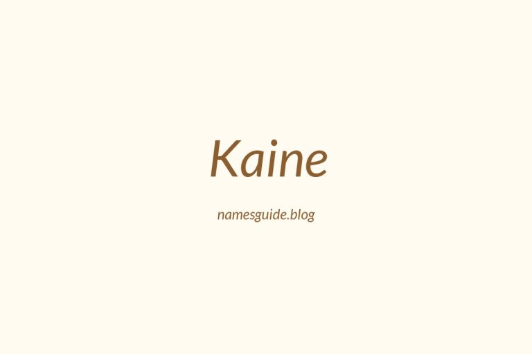 57+ Unique Middle Names for Kaine