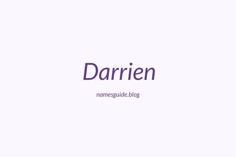 56+ Unique Middle Names for Darrien
