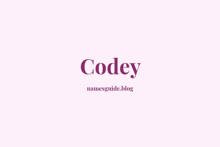 59+ Unique Middle Names for Codey