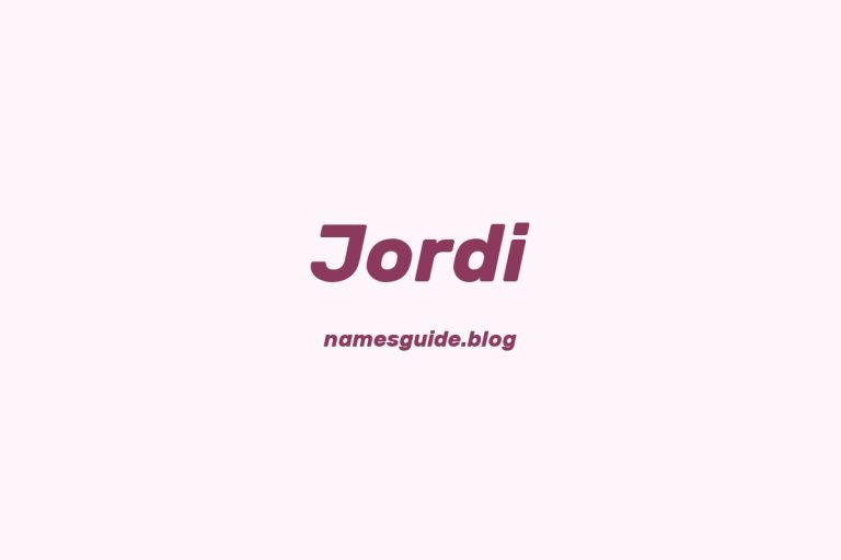 53+ Unique Middle Names for Jordi