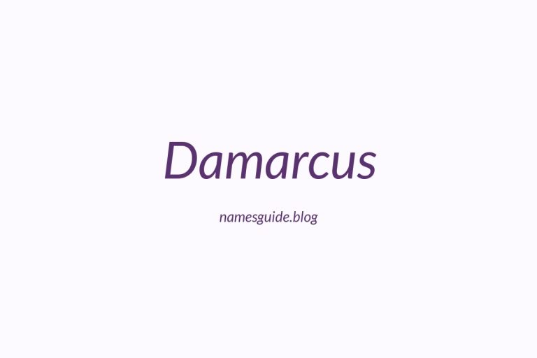 50+ Unique Middle Names for Damarcus