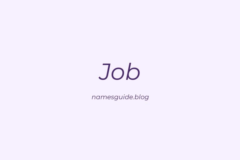 57+ Unique Middle Names for Job