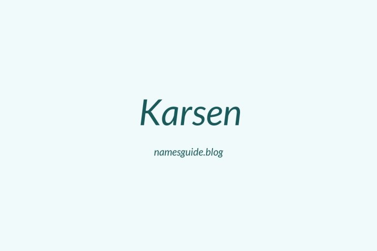 59+ Unique Middle Names for Karsen