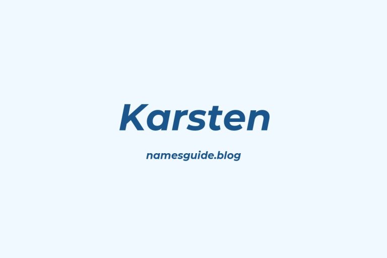 56+ Unique Middle Names for Karsten