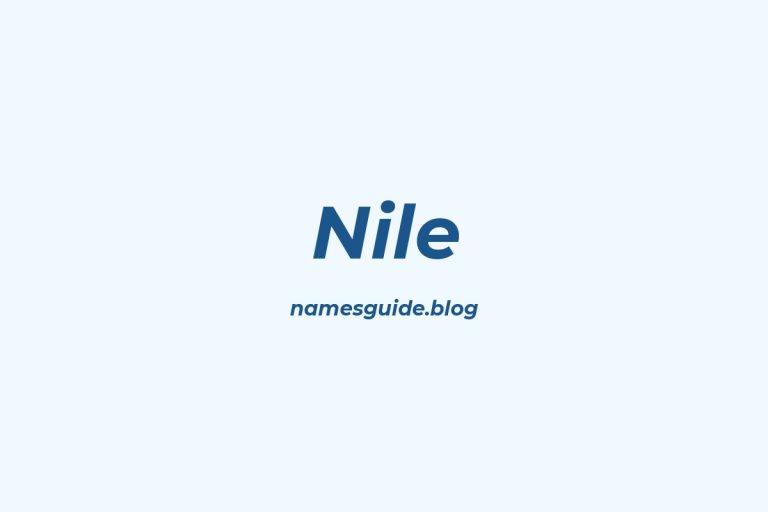 56+ Unique Middle Names for Nile
