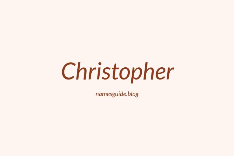 50+ Classic Middle Names for Christopher