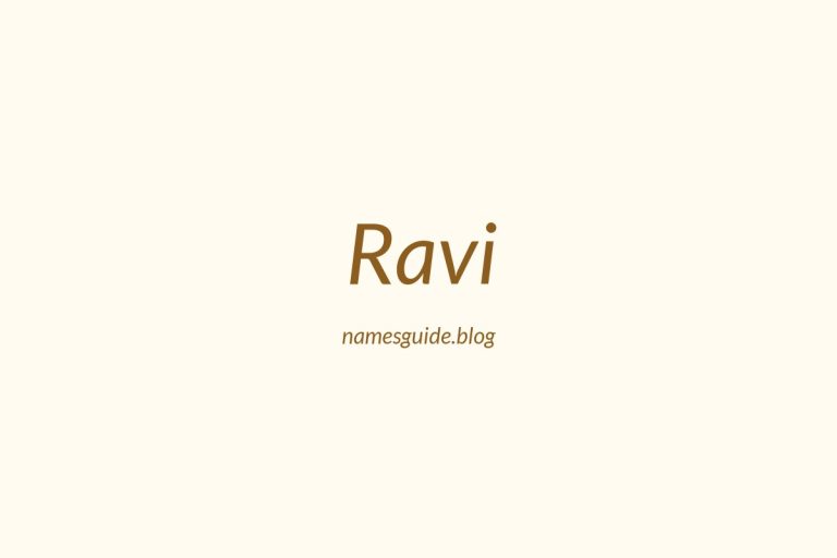 38+ Unique Middle Names for Ravi