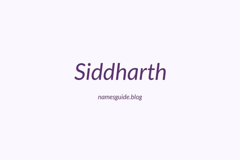 58+ Unique Middle Names for Siddharth