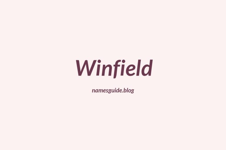 57+ Classic Middle Names for Winfield