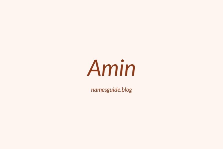 62+ Unique Middle Names for Amin
