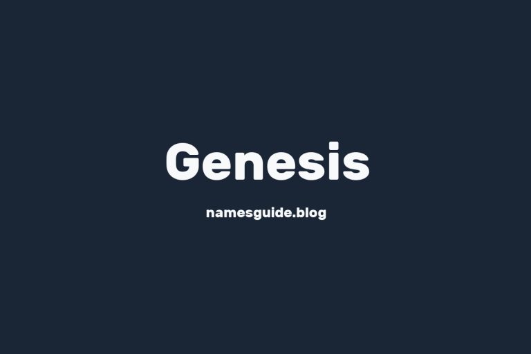58+ Unique Middle Names for Genesis