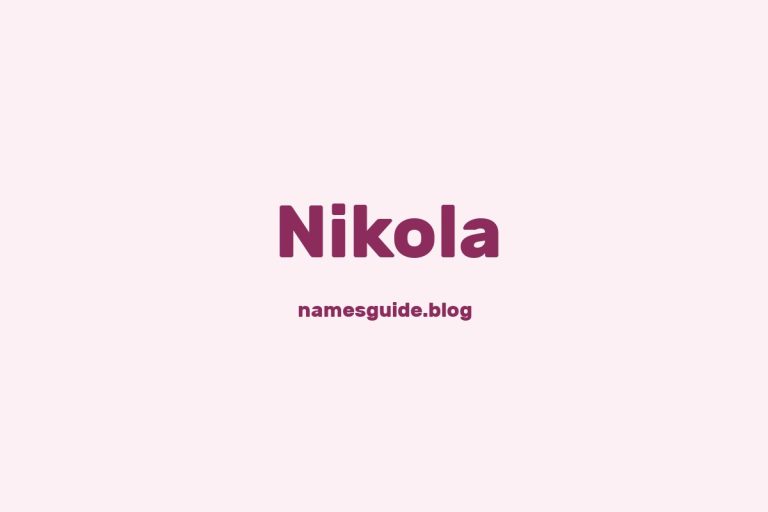 52+ Unique Middle Names for Nikola