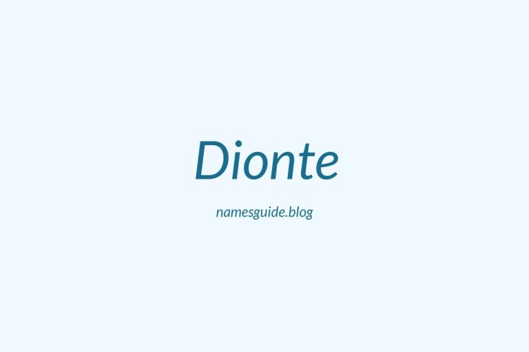 53+ Unique Middle Names for Dionte