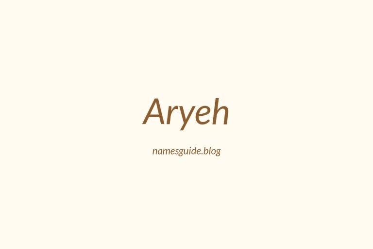 59+ Unique Middle Names for Aryeh