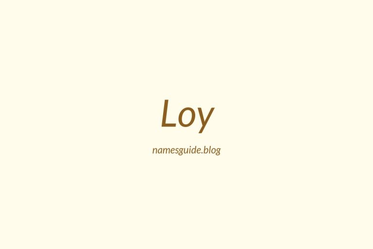 57+ Classic Middle Names for Loy