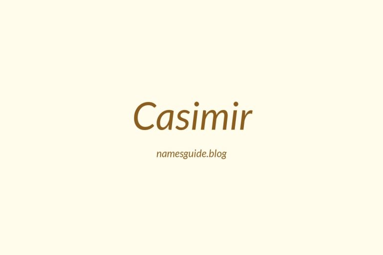 56+ Classic Middle Names for Casimir