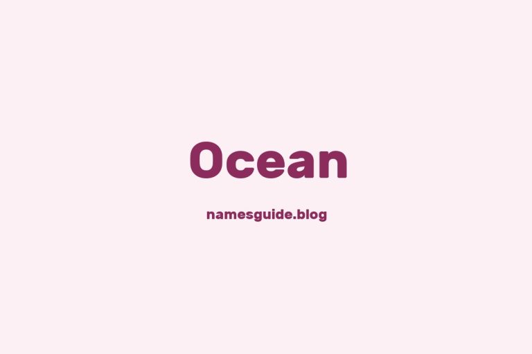 38+ Unique Middle Names for Ocean