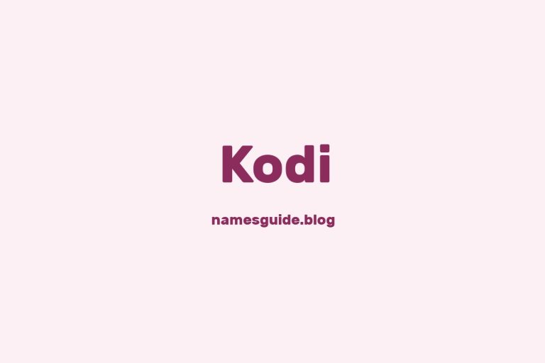57+ Unique Middle Names for Kodi