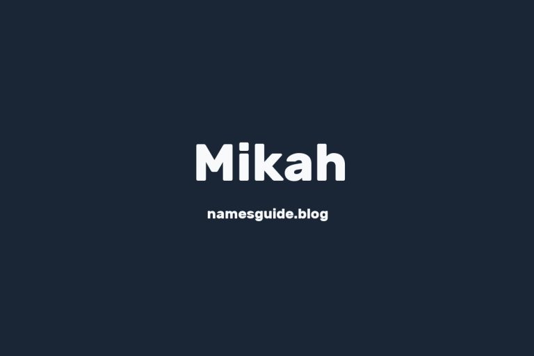 62+ Unique Middle Names for Mikah