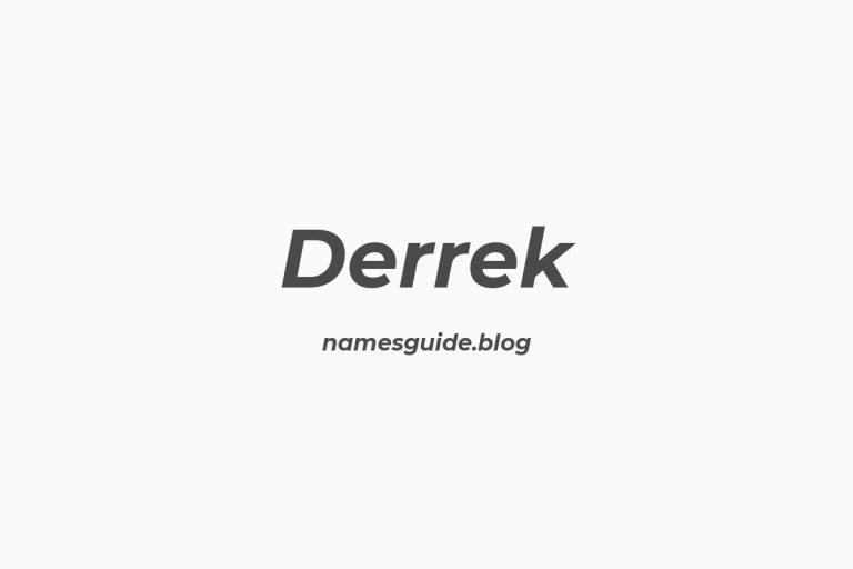 58+ Unique Middle Names for Derrek