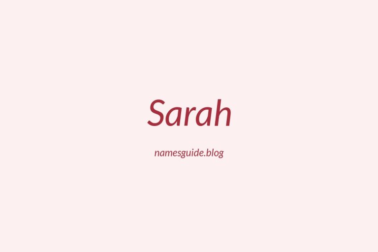 40+ Unique Middle Names for Sarah