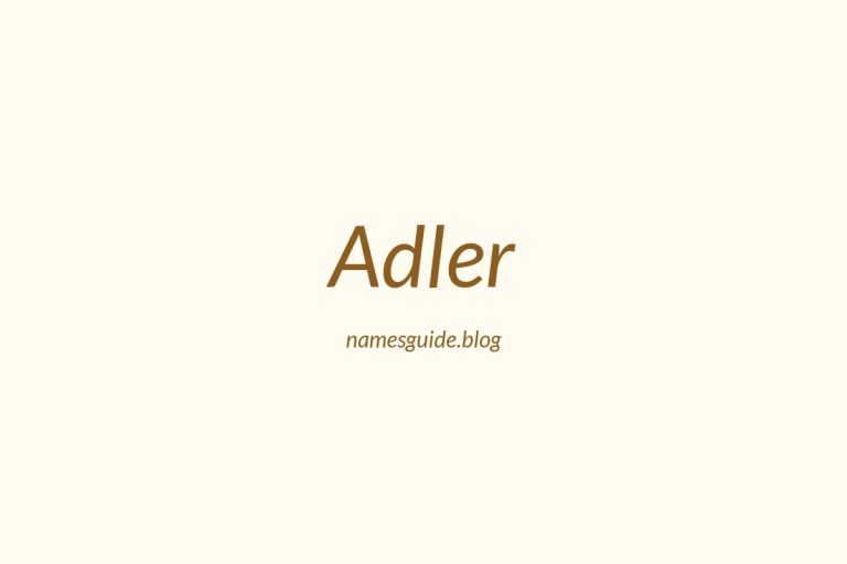 50+ Unique Middle Names for Adler