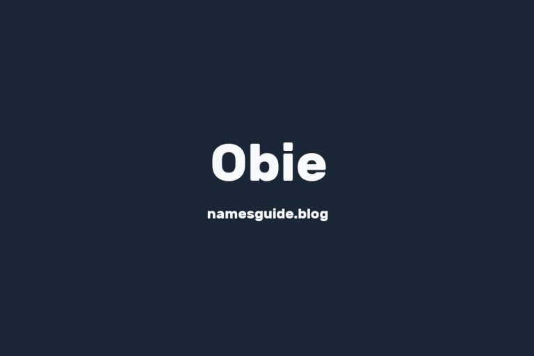 57+ Unique Middle Names for Obie
