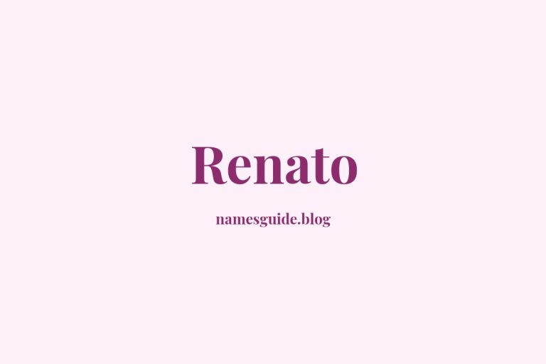 59+ Unique Middle Names for Renato