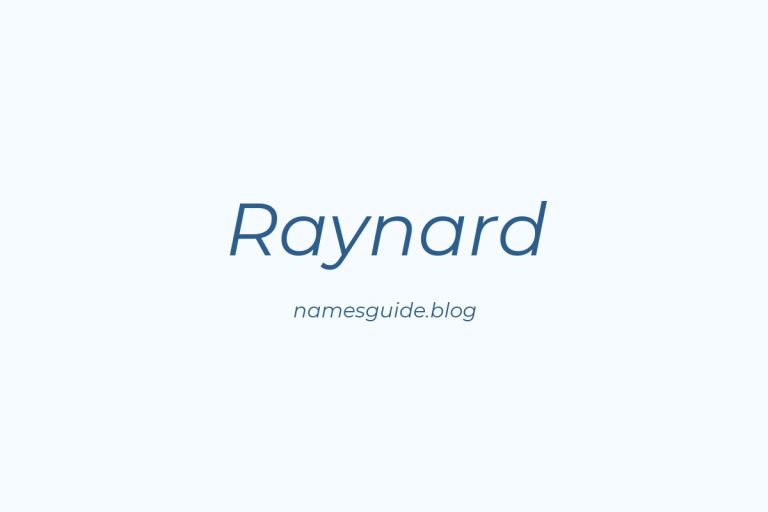 57+ Unique Middle Names for Raynard