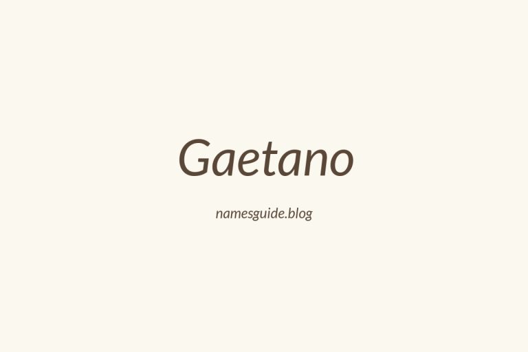52+ Classic Middle Names for Gaetano