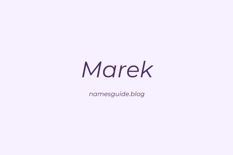 50+ Classic Middle Names for Marek