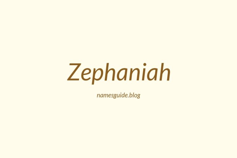 52+ Classic Middle Names for Zephaniah