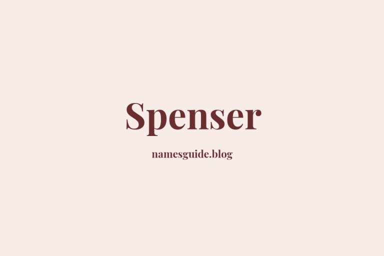 37+ Classic Middle Names for Spenser