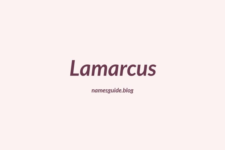 57+ Unique Middle Names for Lamarcus