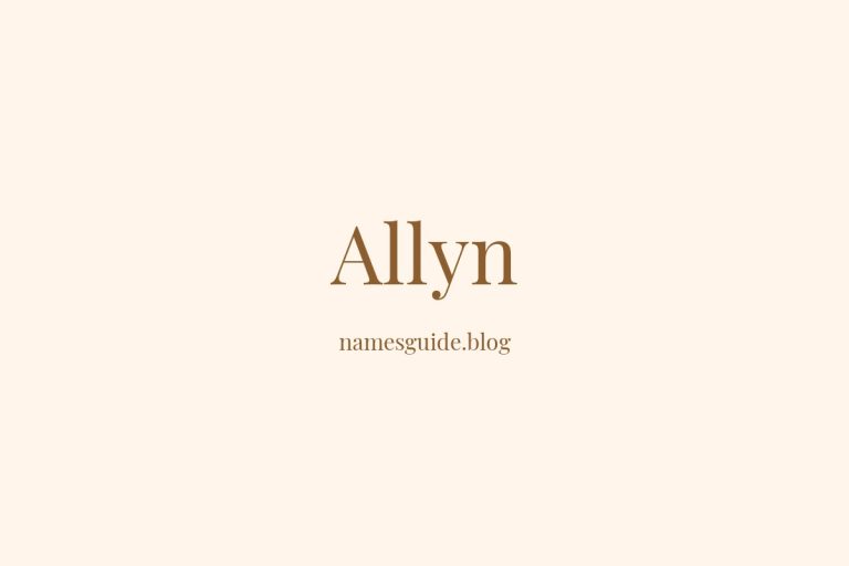 60+ Unique Middle Names for Allyn