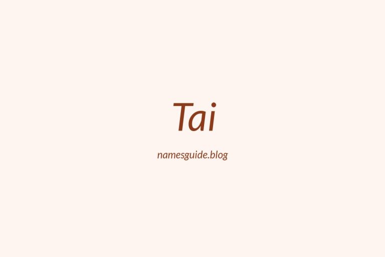 47+ Unique Middle Names for Tai