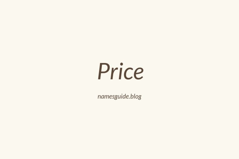 57+ Unique Middle Names for Price