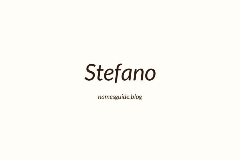 42+ Classic Middle Names for Stefano