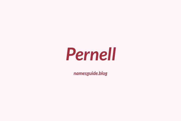 55+ Classic Middle Names for Pernell